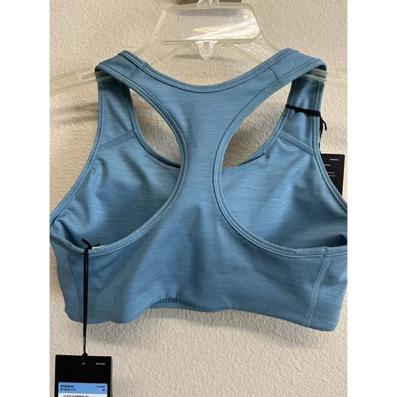 NWT Nike Swoosh Sports Bra Size M Blue Heather Padded NEW - Picture 6 of 8